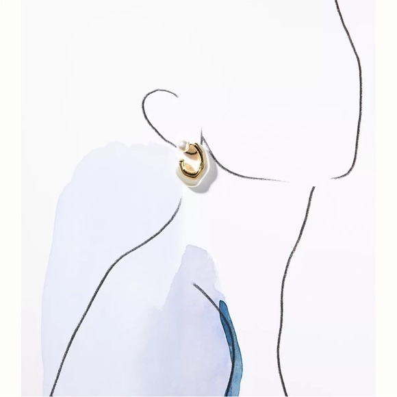 Anthro 2-in-1 Convertible Pearl Hoops - Picture 6 of 8